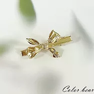 【卡樂熊】韓版金屬風立體綁結造型髮夾- 綁結金