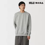 【MUJI 無印良品】男裏毛圓領衫 S 灰色