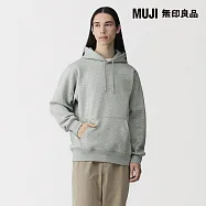 【MUJI 無印良品】男裏毛連帽上衣 S 灰色