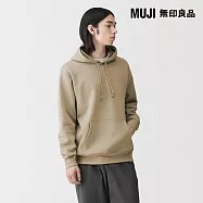 【MUJI 無印良品】男裏毛連帽上衣 XL 米色