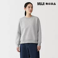 【MUJI 無印良品】女裏毛圓領衫 XL 灰色