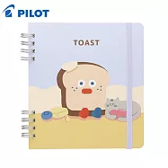 PILOT 限定 Brunch brother聯名 線圈筆記本 原味吐司