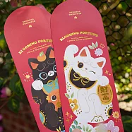 【wwiinngg】燙金招財貓紅包袋兩款套組(共6入)