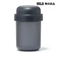 【MUJI 無印良品】隨身輕食杯/附醬料盒/約350ml/黑1入/配料杯:滿水容量40ml