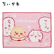 【日本正版授權】吉伊卡哇 滿版毛毯 冷氣毯/午睡毯/毯子 海獺勇者/Chiikawa