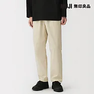 【MUJI 無印良品】男水洗棉舒適長褲 XL 象牙白