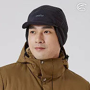 ADISI 防水防風保暖護耳球帽 AH25057 |刷毛 保暖帽 護耳帽 防水帽 M 黑色