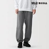 【MUJI 無印良品】男裏毛寬版褲 M 墨灰