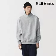 【MUJI 無印良品】男半拉鍊裏毛衫 XL 灰色