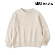 【MUJI 無印良品】兒童裏毛圓領衫 110 淺米