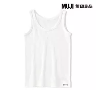 【MUJI 無印良品】幼兒針織坦克背心 90 柔白