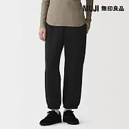 【MUJI 無印良品】女裏毛褲 L 黑色