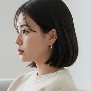 【HandStyle】夾式耳環 簡約現代流暢波浪旋轉蚊香盤耳夾(71035) _銀色