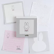 【日本Green Flash】Miffy米飛兔系列 方形便條本 ‧ 灰色