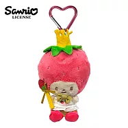 【日本正版授權】三麗鷗 草莓新聞系列 玩偶吊飾 - 草莓國王