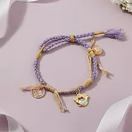 【HandStyle】手鍊 夢幻粉嫩繽紛流蘇琺瑯彩繪編織手鍊(25040) _紫色錦鯉#1