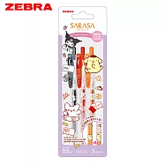 ZEBRA 三麗鷗家族限量聯名 SARASA CLIP鋼珠筆0.5 3色組 A