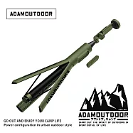 ADAMOUTDOOR 充電式極限彈射藍牙自拍棒|一按即彈三角架|INSTA360 / GoPro / 手機全通用 越野綠