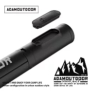 ADAMOUTDOOR 充電式極限彈射藍牙自拍棒|一按即彈三角架|INSTA360 / GoPro / 手機全通用 野炭黑
