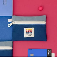 【韓國Livework】Come Here 耳機卡夾零錢包 ‧ 藍