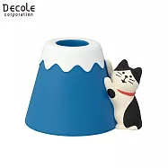 【DECOLE】concombre 富士山和日本貓 富士山磨爪筆筒 八字臉貓