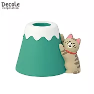 【DECOLE】concombre 富士山和日本貓 富士山磨爪筆筒 虎斑貓