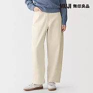 【MUJI 無印良品】女吉貝木棉混繭型褲 S 原色