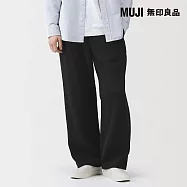 【MUJI 無印良品】男二重織裏毛褲 S 黑色
