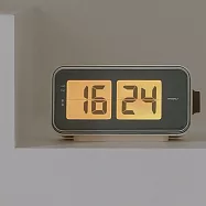 Mooas韓國LED復古翻頁鐘 摩卡棕