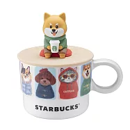 [星巴克]柴犬造型杯蓋馬克杯