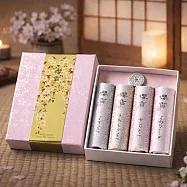 【日本香彩堂】櫻花線香禮盒4款*15支(附線香座) ‧ 夜櫻+吉野櫻+八重櫻+枝垂櫻