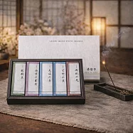 【日本香彩堂】微煙款|京線香 短寸線香禮盒5款*100支 (然樹香/白壇/麝香/海洋/龍涎香)