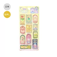 【日本BGM】立體浮雕貼紙(極光箔) ‧ 喫茶咖啡館-彩繪玻璃