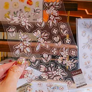 【Meow Illustration】花之窗影 透明貼紙