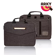 ARKY 15吋筆電公事包|防潑水商務收納包・可手提可肩背 黑金