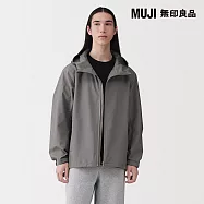 【MUJI 無印良品】男透氣撥水加工連帽外套 S 灰色