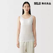【MUJI 無印良品】女柔滑罩杯式坦克背心 L 白色