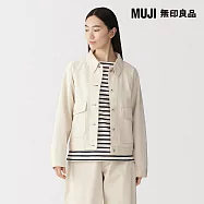 【MUJI 無印良品】女吉貝木棉混外套 S 原色