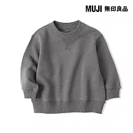 【MUJI 無印良品】幼兒容易穿脫裏毛圓領衫 80 墨灰