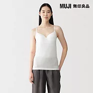 【MUJI 無印良品】女柔滑罩杯式細肩帶 S 白色