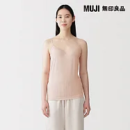 【MUJI 無印良品】女柔滑罩杯式細肩帶 L 淡桃紅