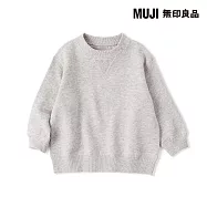 【MUJI 無印良品】幼兒容易穿脫裏毛圓領衫 80 灰色