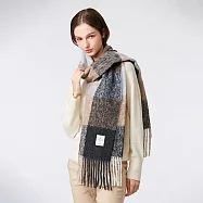 【ST.MALO】秘魯文藝復興羊駝雲絨披肩-2510WS- F 灰褐棕