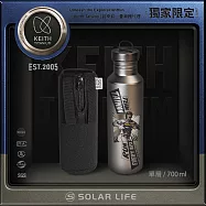 Keith 鎧斯鈦「Team Taiwan」雷雕運動水壺700ml.中華隊 東京巨蛋 環保水瓶 鈦飲水壺 單層鈦水壺