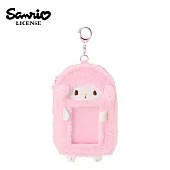 【日本正版授權】三麗鷗 絨毛造型 小卡立牌收納包 - 彼安諾