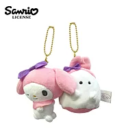 【日本正版授權】三麗鷗 x 幽靈 玩偶吊飾組 - 美樂蒂