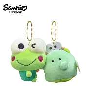 【日本正版授權】三麗鷗 x 幽靈 玩偶吊飾組 - 大眼蛙