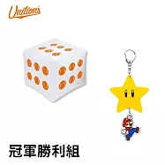 [冠軍勝利組]【統一獅】應援充氣骰子+任天堂《周邊》超級瑪利歐裝飾吊飾(無敵星星/超級星星)[含貼紙]