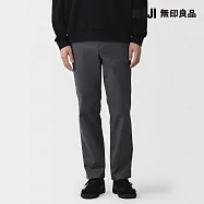 【MUJI 無印良品】男彈性綾織合身褲73 墨灰
