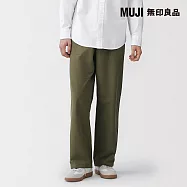 【MUJI 無印良品】男縱橫彈性工作褲 S 卡其綠